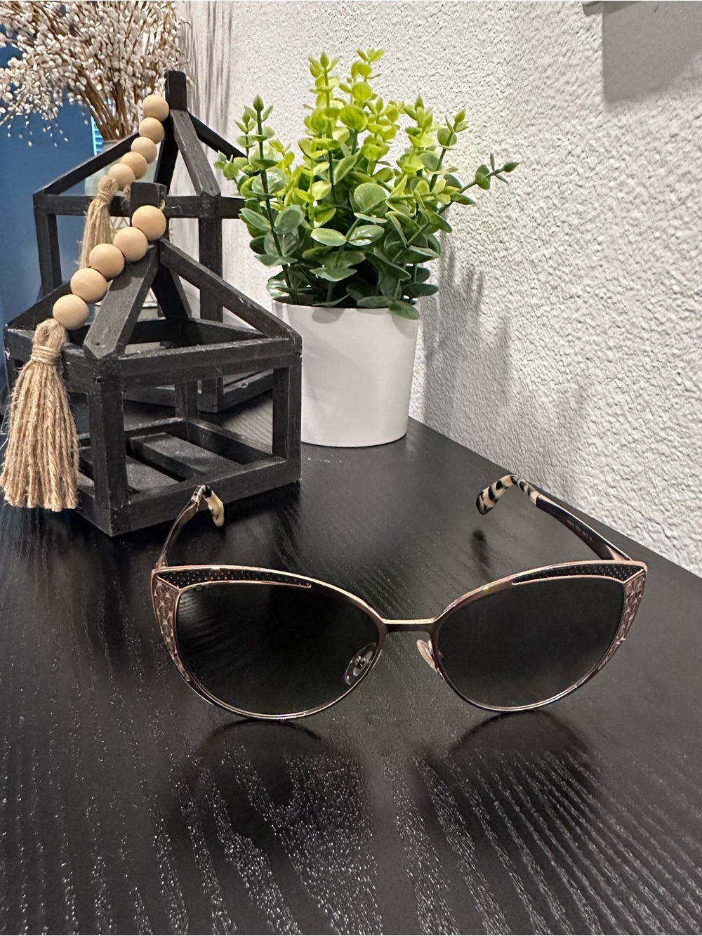 Jimmy Choo Women's Cat Eye Sunglasses Gold Frame